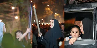 Ajak Anak, 8 Potret Oki Setiana Dewi Ikut Keseruan Pawai Obor Sambut Bulan Suci Ramadan