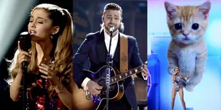 Aksi Panggung Keren Para Artis di American Music Awards 2013