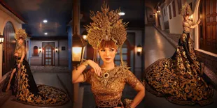 Anggun dan Mewah Bak Seorang Ratu, 7 Potret Cantiknya Zaskia Gotik Pakai Gaun Kebaya Emas - Disebut Barbie Cikarang