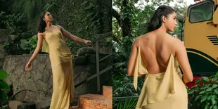 Anggun Natural Dengan Busana Kuning, Aghniny Haque Lakukan Pemotretan Cantik Saat di Semarang