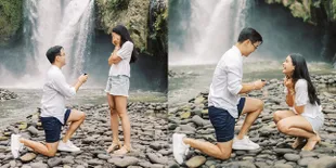 Baru Terungkap, Begini 7 Momen Romantis Jesse Choi Lamar Maudy Ayunda di Bawah Air Terjun - Pamer Cincin Berlian