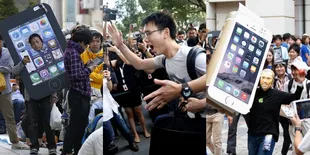 Foto Reaksi Pembeli iPhone 8 Pertama, Bahagia Banget!