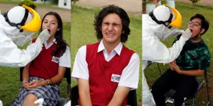 Berbagai Ekspresi Para Pemain Sinetron 'Dari Jendela SMP' Jalani SWAB Test