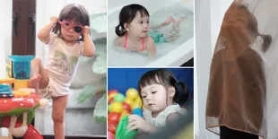Berenang - Mandi Bola, Foto-Foto Lucu Baby Gempi Saat Asyik Main