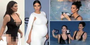 Berendam di Kolam Air Panas, Ini Foto-Foto Seksi Kim Kardashian