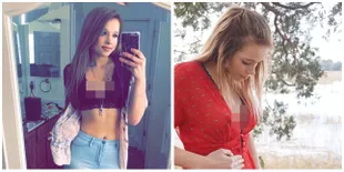 Bikin Bingung, Perut Cewek Ini Masih Langsing Walau Hamil 7 Bulan