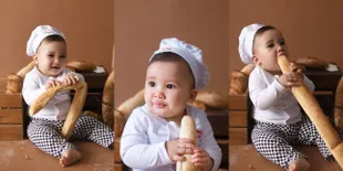 Bikin Gemas Karena Gembul Bak Roti Sobek, Intip 6 Foto Baby Ukkasya Anak Zaskia Sungkar dan Irwansyah Jadi Chef Cilik Saat Pemotretan Bareng Aneka Jenis Roti