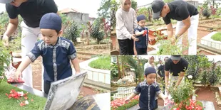 Bikin Haru dan Banjir Doa, Potret Gala Sky Ziarah ke Makam Vanessa Angel Tepat di Hari Ulang Tahun Mendiang dan Hari Ibu