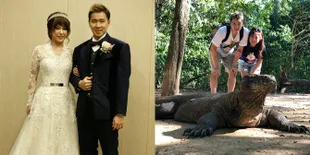 Bulan Madu Marcus Gideon & Dokter Agnes, Selfie Bareng Komodo
