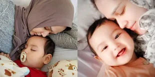 Bumil Cantik, Ini 8 Potret Cut Meyriska Momong Baby Shaquille Sambil Tidur yang Pancarkan Aura Keibuan