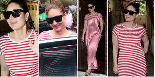Bumil Cantik, Kareena Kapoor Pamer Baby Bump dan Wajah No Make Up