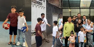 Calon Cogan Masa Depan Bertemu, 10 Potret Rafathar dan Jan Ethes Tanding Basket '1 On 1' - Raffi Ahmad Takjub dengan Skill Sang Cucu Presiden