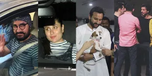 Candid Bollywood of The Week, Saif Gendong Anjing-SRK Salman Akur