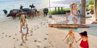 Cantik Berbikini, Potret Varsha Strauss Menantu Bule Bambang Trihatmodjo Liburan ke Sumba - Aura Hot Mom Curi Perhatian