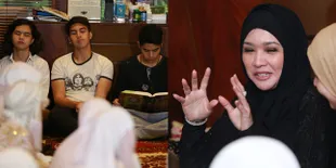 Cantik Berhijab! Maia Estianty Ajak Al, El, Dul Berdoa Bersama