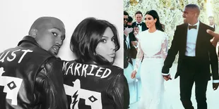 Cantiknya Penampilan Kim Kardashian di hari Pernikahan