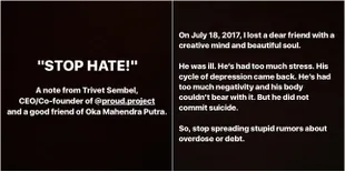 Oka Mahendra Bukan Bunuh Diri, Tapi Meninggal Karena Haters?