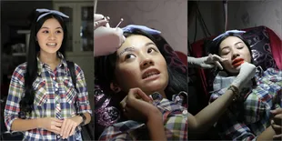 Cleopatra Djapri Saat Lakukan Sulam Alis & Bibir, Makin Cantik?