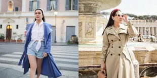 Cuek Dikabarkan Cerai, Ini 10 Potret Shandy Aulia Tetap Cantik Melenggang Menyusuri Jalanan Kota Roma - OOTD-nya Kece Abis