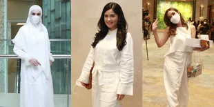 Dari Mulan Jameela Hingga Gisella Anastasia, Ini 12 Potret Artis yang Datang di Launching Produk Kecantikan Ashanty - Gaun Serba Putih 