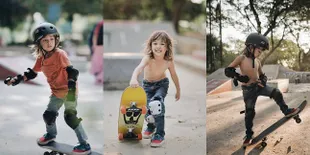 Deretan Foto Bjorka Anak Ringgo Aktif Banget Jago Main Skateboard