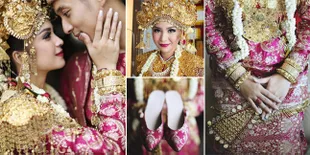 Detail Baju Pengantin Putri Titian di Akad, Mewah Khas Palembang