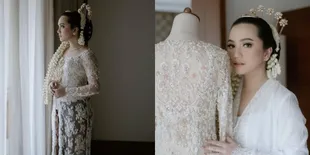 Detail Gaya Rachel Amanda di Acara Akad Nikah, Begitu Anggun Pakai Kebaya Putih dengan Payet-Payet Berkilauan