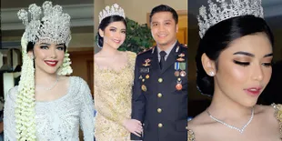 Detail Penampilan Cantik Rica Andriani Istri Kompol Fahrul Sudiana di Acara Akad dan Resepsi Pernikahan, Tampil Bak Ratu!