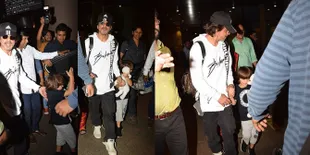 Detik-Detik AbRam Khan Sembunyikan Wajah dari Paparazzi, Gak Mood