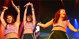 Detil Otot Agnez Mo di Tengah Konser, Makin Kekar dan Seksi!