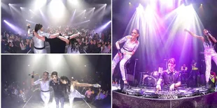 Diapit Dua Bidadari Lantai Dansa, Al Ghazali Tampil Super Keren