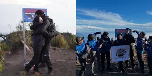 Dinda Hauw Mendaki Gunung Sumbing, Bahagia Sampai di Puncak Rajawali Bareng Rey Mbayang