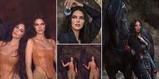 Duel Gaya Kim Kardashian dan Kendall Jenner di Photoshoot Terbaru, Siapa yang Lebih Cantik?