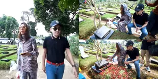 Dulu Pernah Hidup Bersama, Potret Bunda Corla Ditemani Ruben Onsu Ziarah ke Makam Olga Syahputra - Rindukan Sosok Sahabat Lama