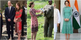 Elegan, Begini Gaya Kate Middleton Saat Berbalut Busana Etnik