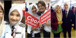 Fizzy Idrus, Pilot Imut Cantik Berhijab Panen Pujian di Internet