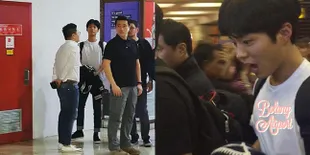 FOTO:  Kedatangan Park Bo Gum di Jakarta, Manis Sapa Penggemar