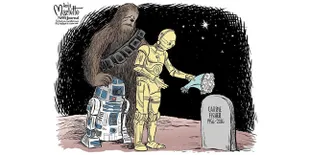 Foto: 10 Gambar Kartun Carrie Fisher Yang Memilukan Hati