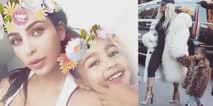 FOTO: 9 Bukti Kekompakan North West dan Hot Mama Kim Kardashian
