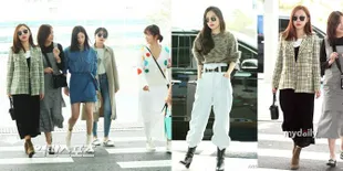 Foto A Pink Fashionable Banget Saat ke Indonesia, Bikin Airport Serasa Catwalk