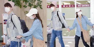 FOTO: Ahn Jae Hyun & Goo Hye Sun Mesra di Bandara Bikin Baper