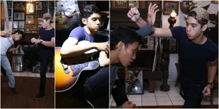 Foto Al Ghazali Latihan Bela Diri Adegan Laga - Rela Berkeringat