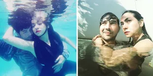 FOTO: Aryani - Donny Michael Mesra di Kolam Renang, Bikin Iri!