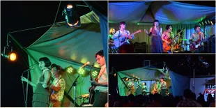 FOTO: Asik! White Shoes & The Couples Company Nyanyi di Atas Bis