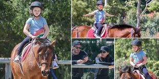 FOTO: Asyik Les Berkuda, Harper Beckham Tetap Cantik & Stylish