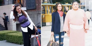 FOTO: Asyik Liburan ke Jepang, Luna Maya Ketemu Syahnaz - Jeje