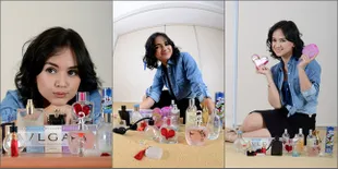 [Foto] Aw! Si Cantik Angela Faustina Pamerkan Koleksi Parfum Lucu