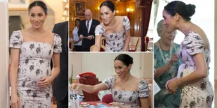FOTO: Baby Bump Makin Besar, Meghan Markle Tetap Cantik Elegan!