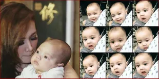 FOTO: Baby R Putra Mulan Jameela Sudah Bisa Duduk & Makin Ganteng