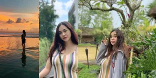 FOTO Babymoon Aura Kasih, Santai Nikmati Senja di Pulau Bali